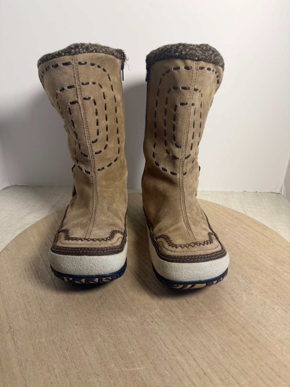 Merrell Decora Brown Suede Winter Boots Side Zip Women’s 9 - Picture 2 of 11